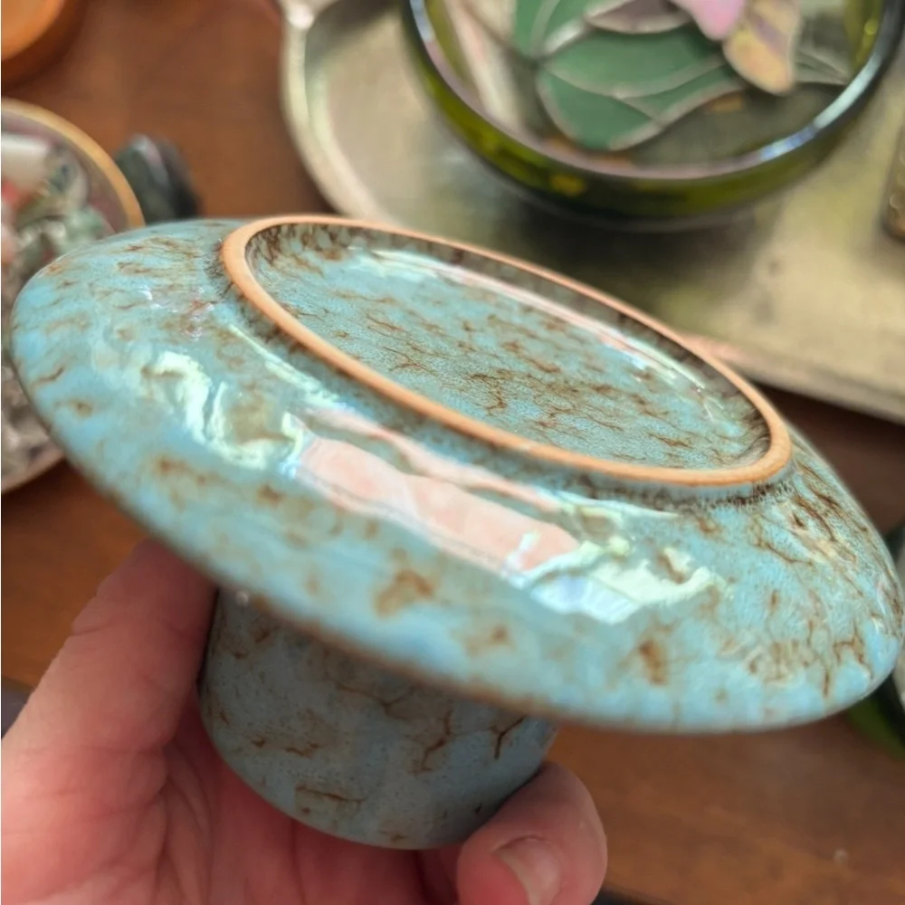 Ceramic Blue Tea Set - Picture 2 of 2